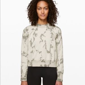 Lululemon ready to roll crew grey tie dye